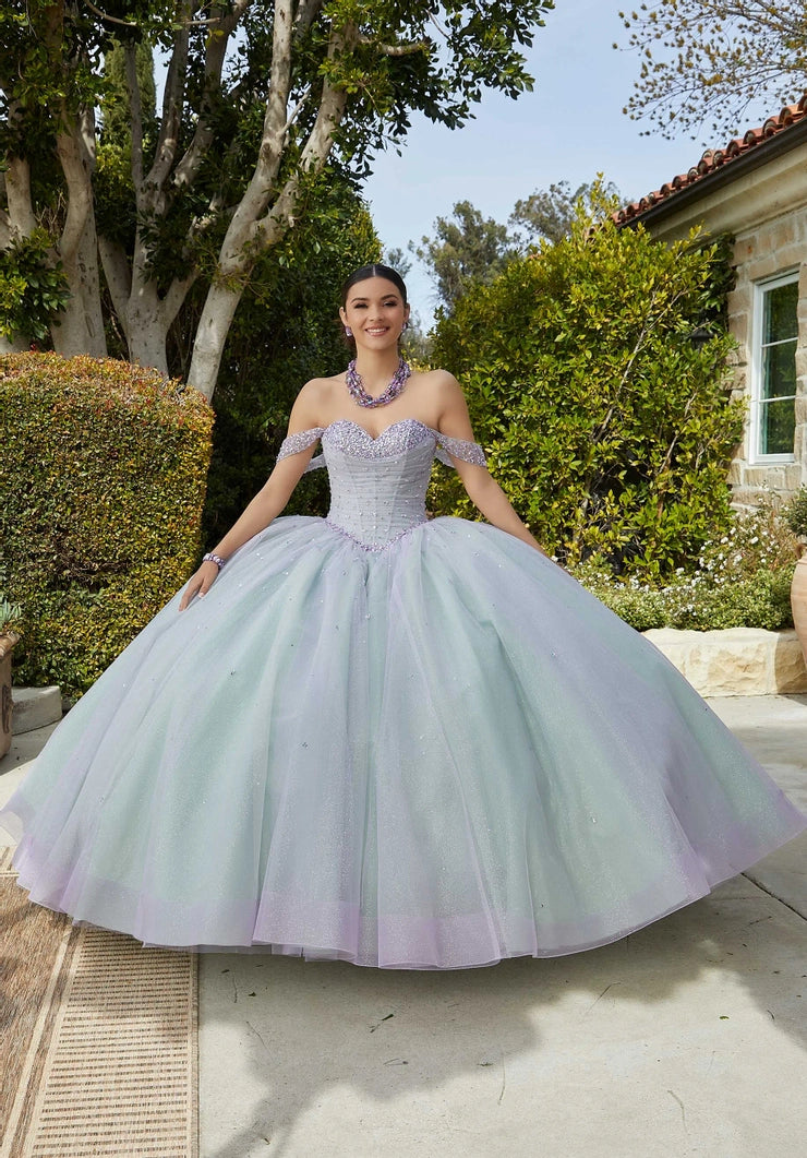 Allover Glitter and Jewel Beaded Quinceañera Dress #60184