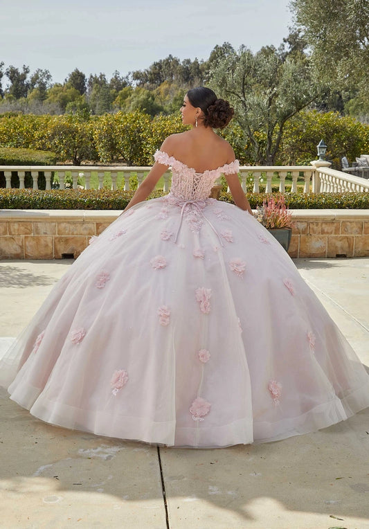 Sparkle Tulle and Floral Embroidered Quinceañera Dress  #60185