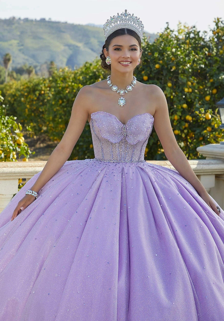 Butterfly Quinceañera Dress with Rhinestones and Crystal Beading  #60187