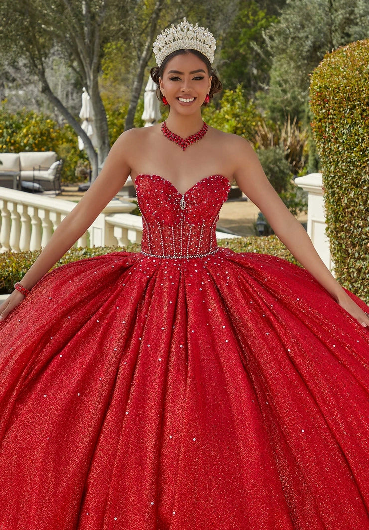 Butterfly Quinceañera Dress with Rhinestones and Crystal Beading  #60187