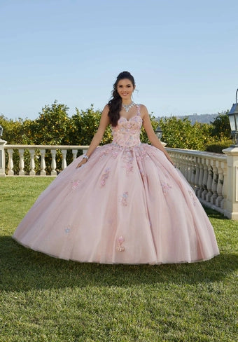 Contrasting Three-Dimensional Floral Embroidered Quinceañera Dress #89424