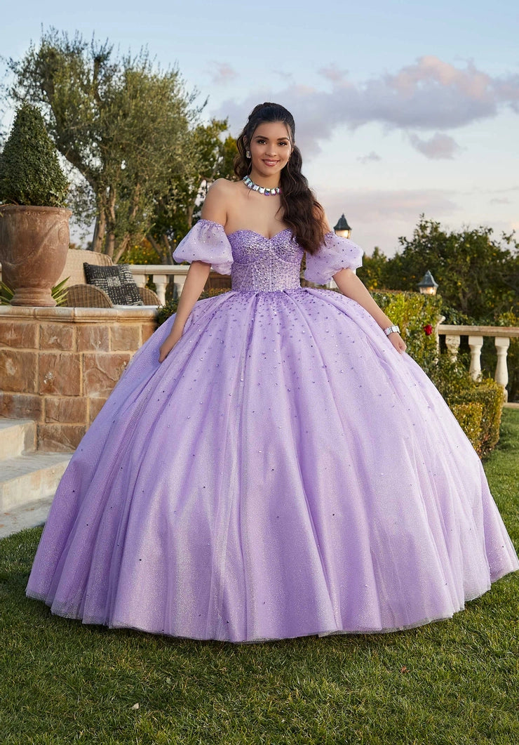 Jewel Beaded Quinceañera Dress with Corset Bodice #89426