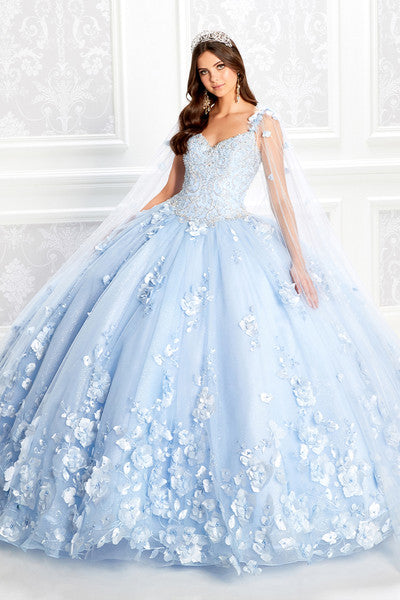 Princesa Quinceanera Sleeveless tulle and glitter tulle ball gown
