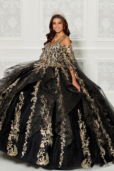 Dazzling quinceanera ball gown with gorgeous glittery tulle and natural waistline PR30117