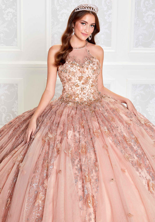 3D Florals And Cape Ball gown PR12262