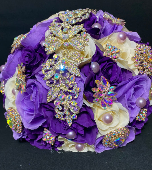 Purple Ivory Bouquet
