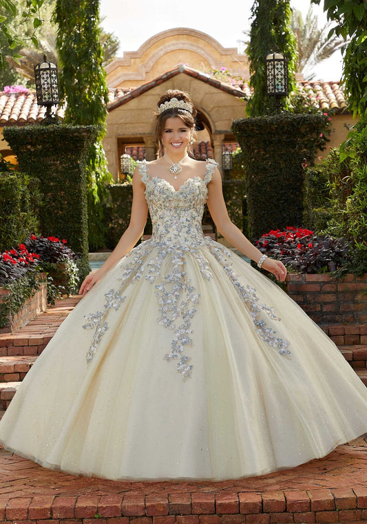 Floral Embroidered Quinceañera Dress #60123