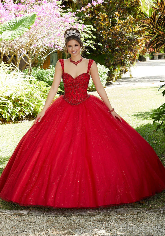 Glitter Tulle and Beaded Quinceañera Dress #60126
