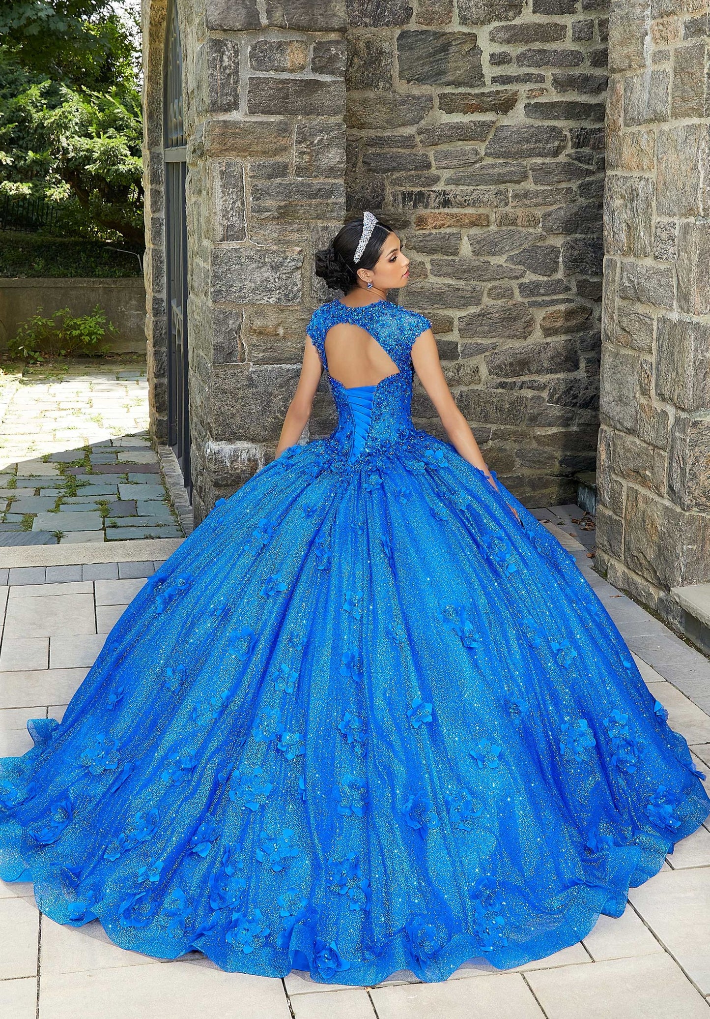 Allover Glitter Tulle Quinceañera Dress #89343