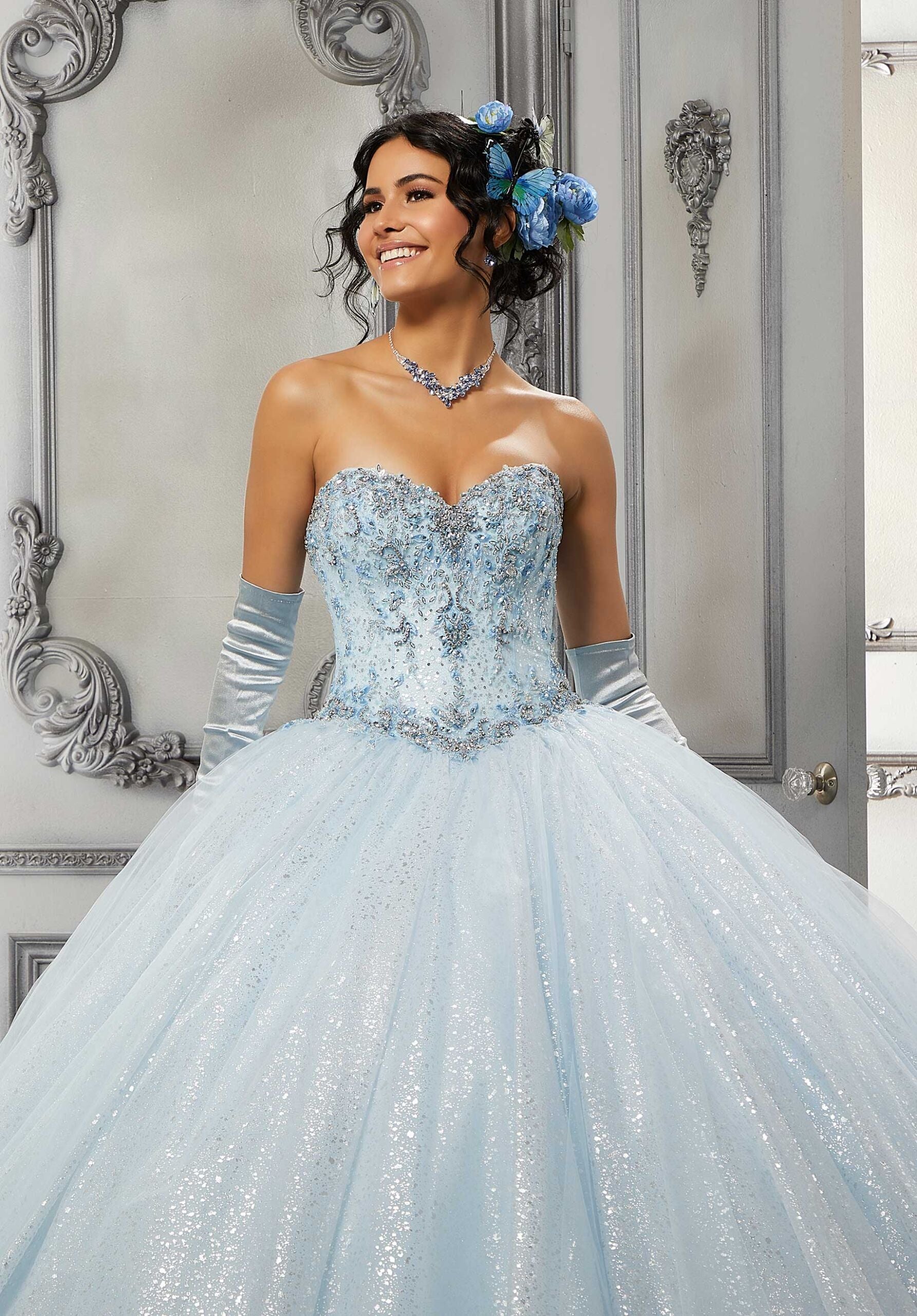 Teal and shop silver quinceanera